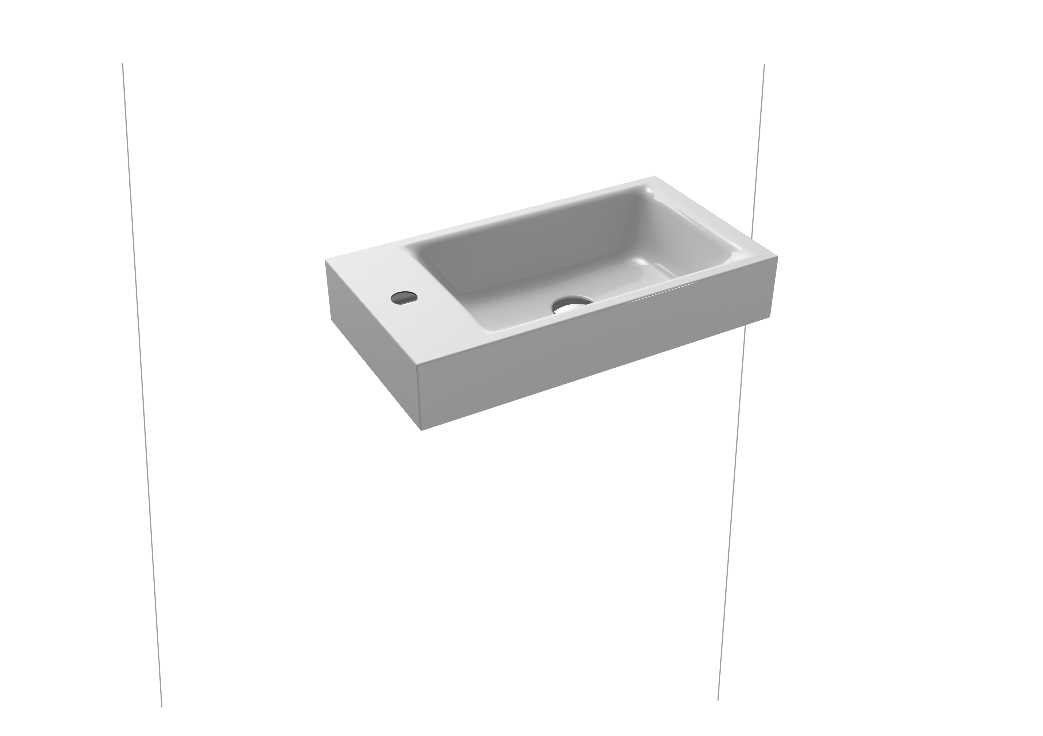 Tvättställ, Handfat, Vägghängd, Puro