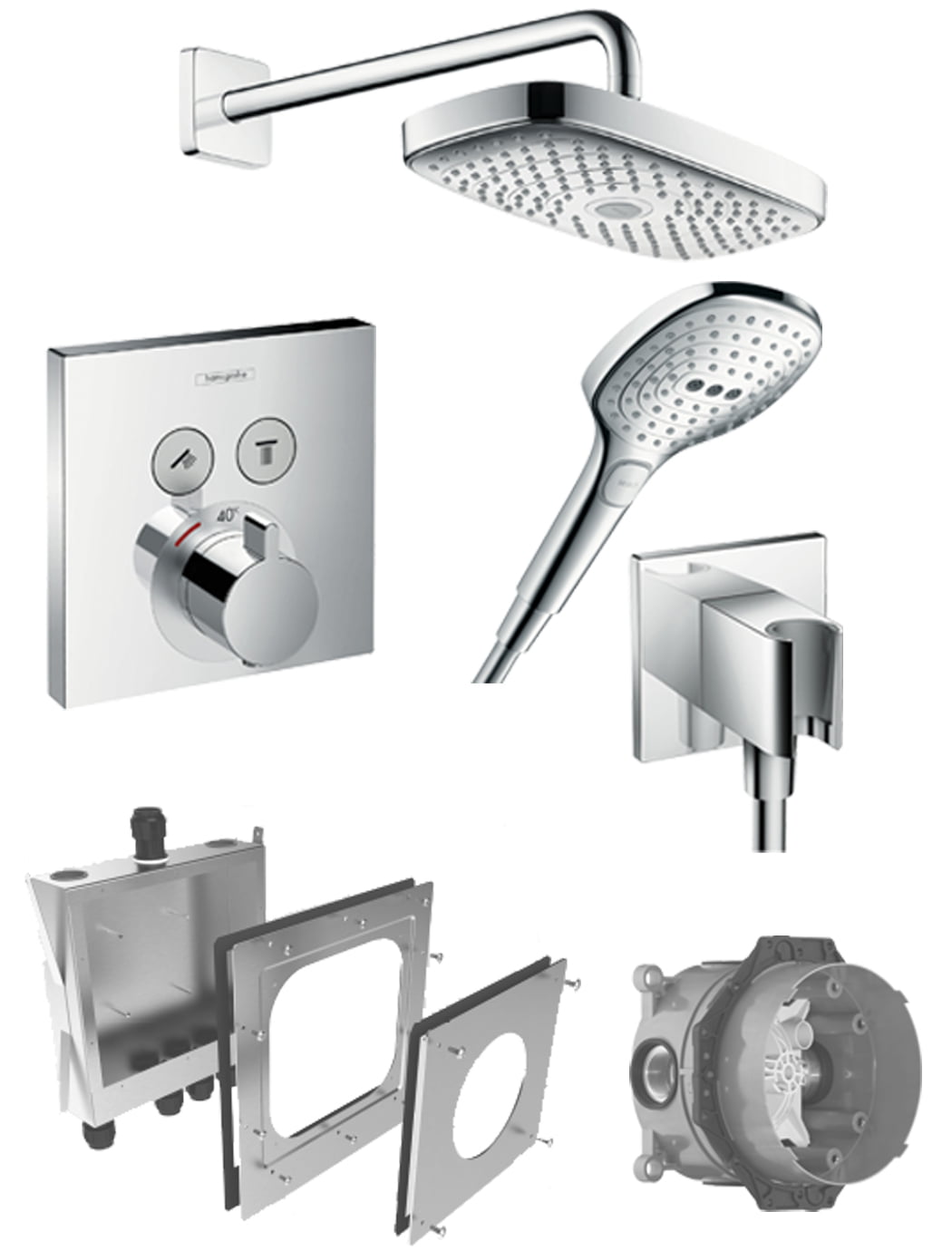 Inbyggnadspaket Dusch Select Oval