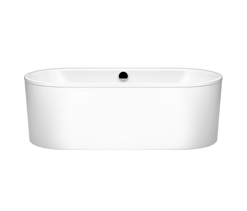 ovalt badkar med vit front